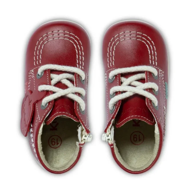 Baby Kick Hi Leder Rot