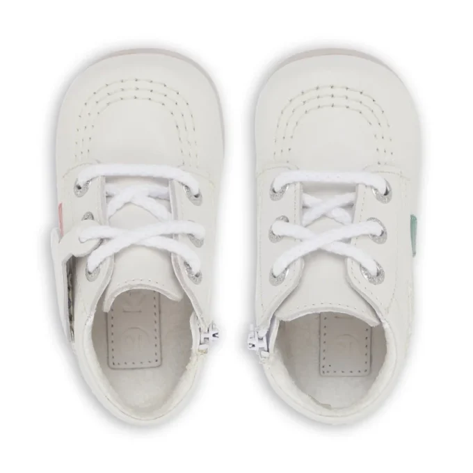 Baby Kick Hi Leder Weiß