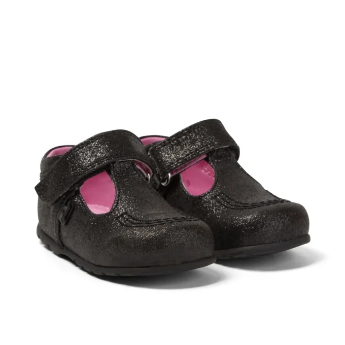 Baby Kick T Glitter Textile Schwarz