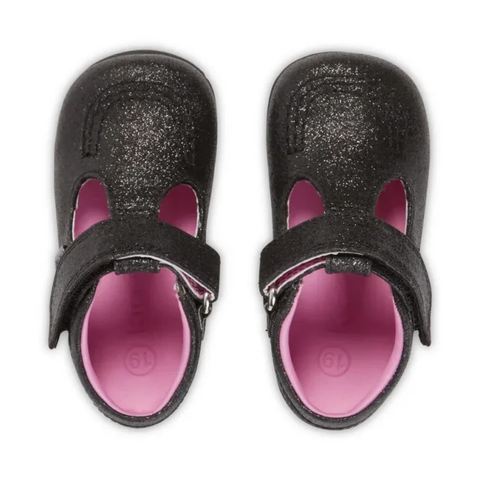 Baby Kick T Glitter Textile Schwarz