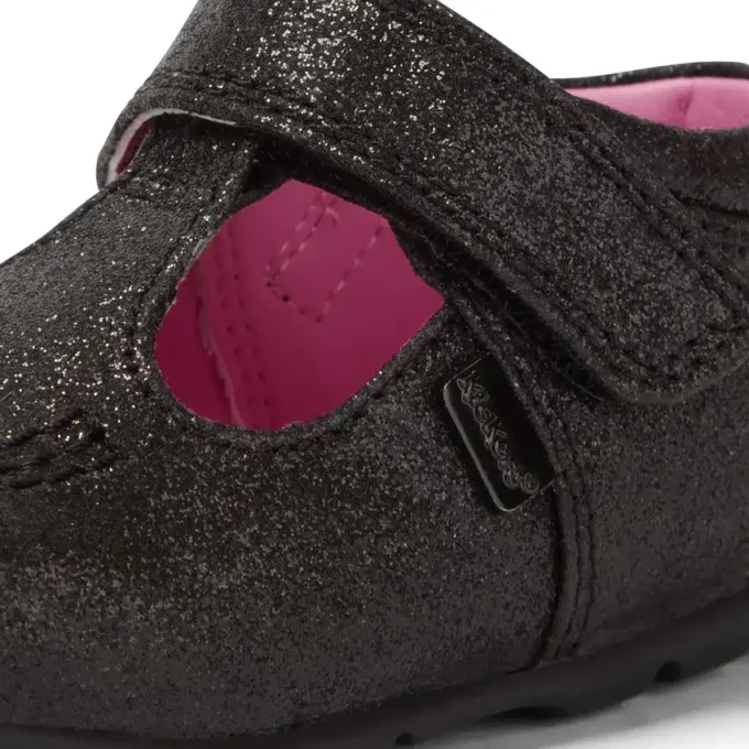 Baby Kick T Glitter Textile Schwarz
