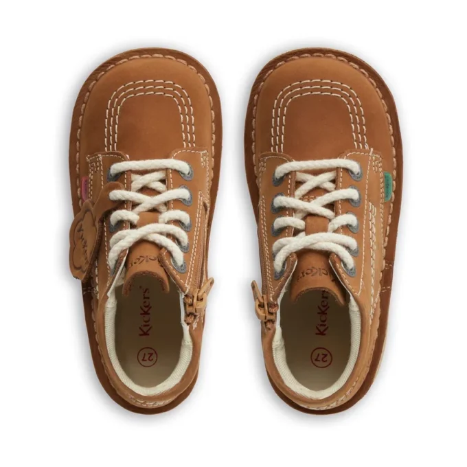Baby Unisex Kick Hi Zip Nubuk Hellbraun Baby Unisex Kick Hi Zip Nubuk Hellbraun