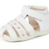 Baby Wriggle Flower Sandalen Leder Weiß