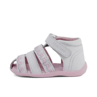 Baby Wriggle Wave Sandalen Leder Weiß