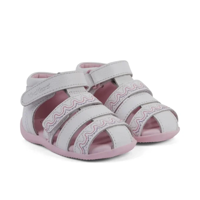 Baby Wriggle Wave Sandalen Leder Weiß