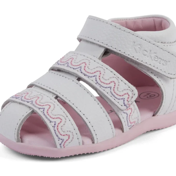 Baby Wriggle Wave Sandalen Leder Weiß