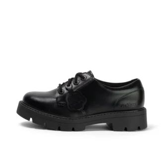 Damen Kori Schnürschuh Hochglanzleder Schwarz