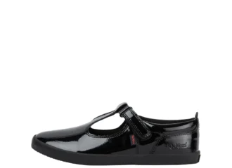 Jugend-Damen Kariko T-Bar Lackleder Schwarz