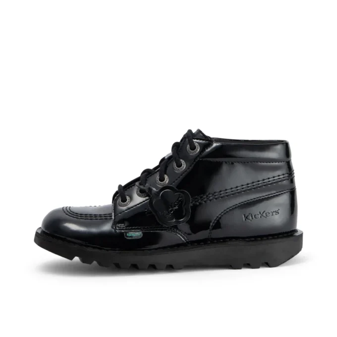 Jugend-Damen-Kick Hi-Leder-Alternative-Lackleder-Schwarz Jugend-Damen-Kick Hi-Leder-Alternative-Lackleder-Schwarz