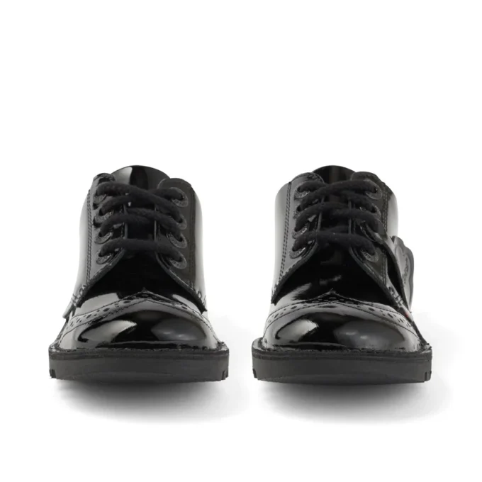 Jugend-Damen Kick Lo Brogue Lackleder Schwarz Jugend-Damen Kick Lo Brogue Lackleder Schwarz