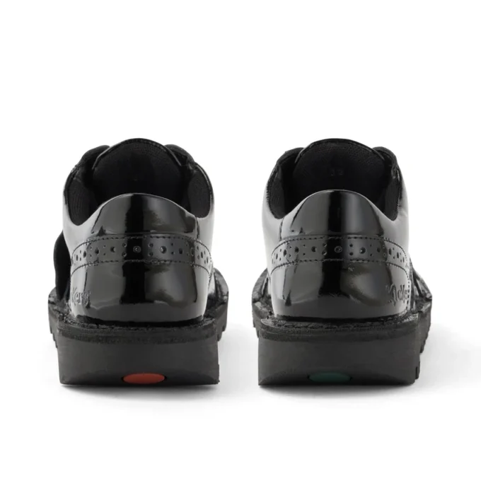 Jugend-Damen Kick Lo Brogue Lackleder Schwarz Jugend-Damen Kick Lo Brogue Lackleder Schwarz