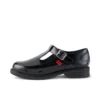 Jugend Damen Lach T-Bar Leder Schwarz Jugend Damen Lach T-Bar Leder Schwarz