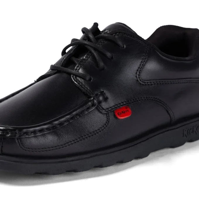 Jugend Herren Fragma Lace 4-Loch Leder Schwarz