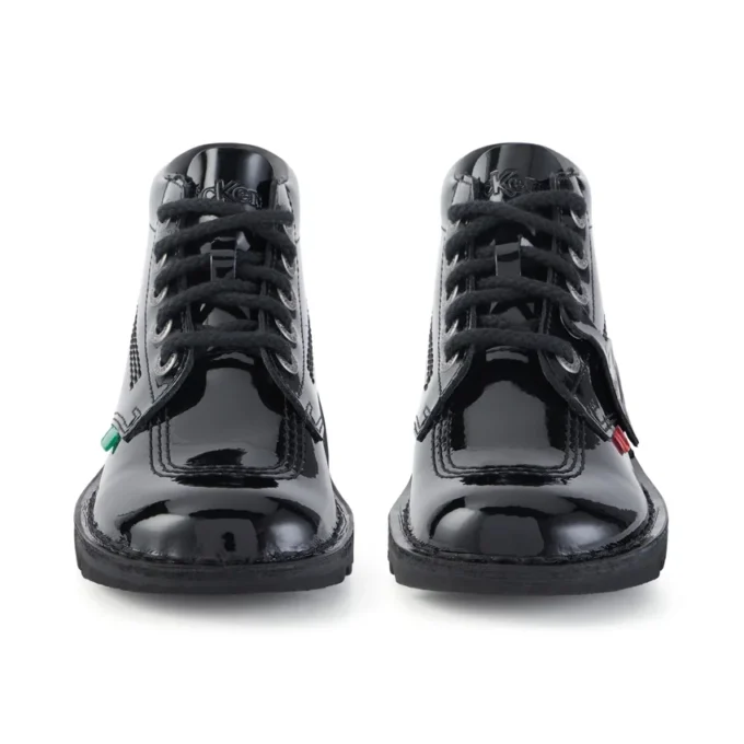 Jugend Unisex Kick Hi Lackleder Schwarz