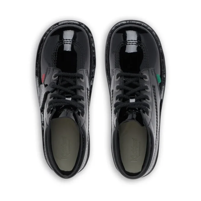 Jugend Unisex Kick Hi Lackleder Schwarz
