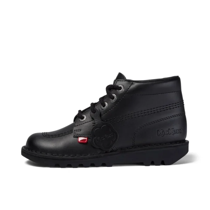 Jugend Unisex Kick Hi Leder Schwarz