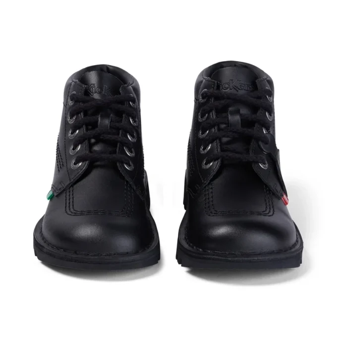 Jugend Unisex Kick Hi Leder Schwarz