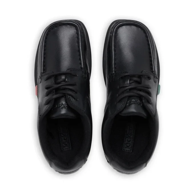 Junior Boys Fragma Lace Leder Schwarz