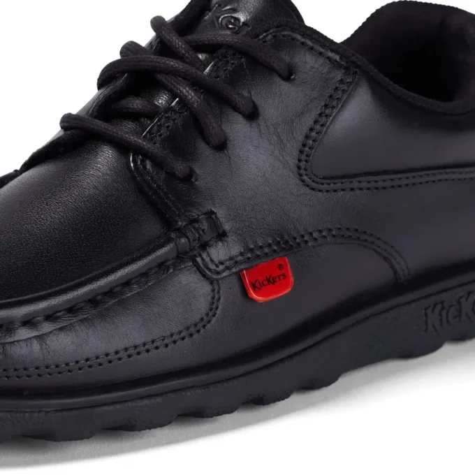 Junior Boys Fragma Lace Leder Schwarz