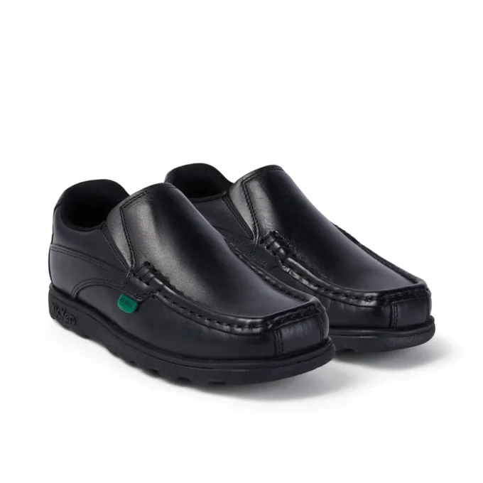 Junior Boys Fragma Slip Leder Schwarz