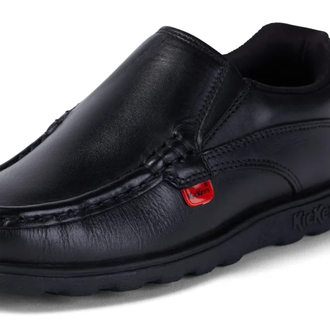 Junior Boys Fragma Slip Leder Schwarz