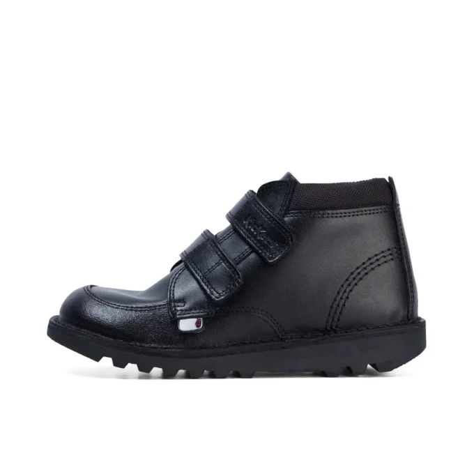 Junior Boys Kick Hi Scuff Leder Schwarz Junior Boys Kick Hi Scuff Leder Schwarz