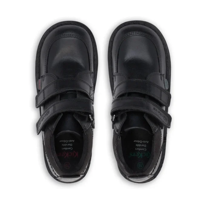 Junior Boys Kick Hi Scuff Leder Schwarz Junior Boys Kick Hi Scuff Leder Schwarz