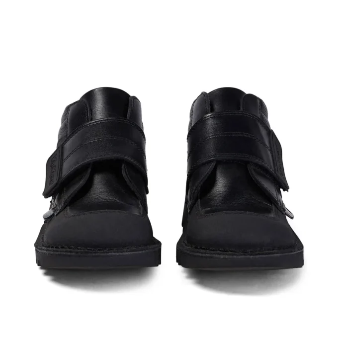 Junior Boys Kick Mid Scuff Leder Schwarz Junior Boys Kick Mid Scuff Leder Schwarz