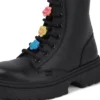 Junior Mädchen Kenzi Stiefel Charm Leder Schwarz Junior Mädchen Kenzi Stiefel Charm Leder Schwarz