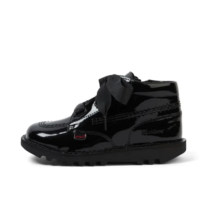 Junior Mädchen Kick Hi Ribbon Lackleder Schwarz Junior Mädchen Kick Hi Ribbon Lackleder Schwarz