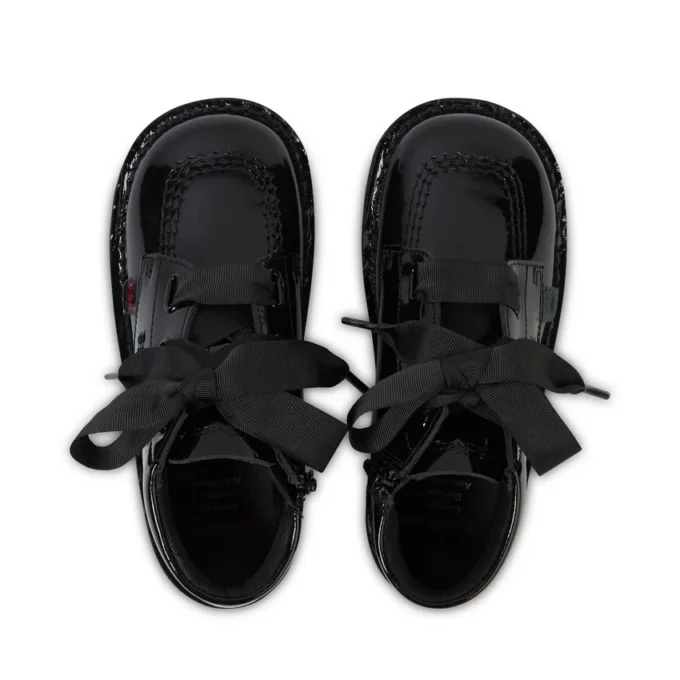 Junior Mädchen Kick Hi Ribbon Lackleder Schwarz Junior Mädchen Kick Hi Ribbon Lackleder Schwarz