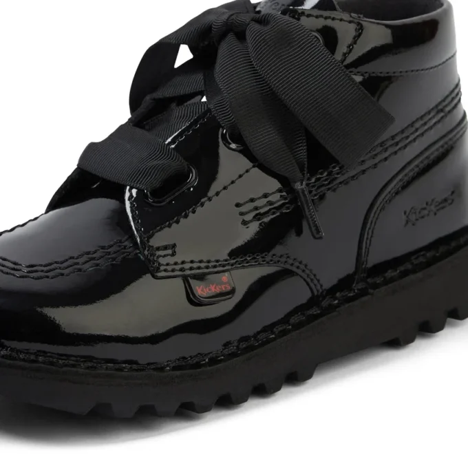 Junior Mädchen Kick Hi Ribbon Lackleder Schwarz Junior Mädchen Kick Hi Ribbon Lackleder Schwarz