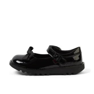 Junior Mädchen Kick MJ Bow Lackleder Schwarz