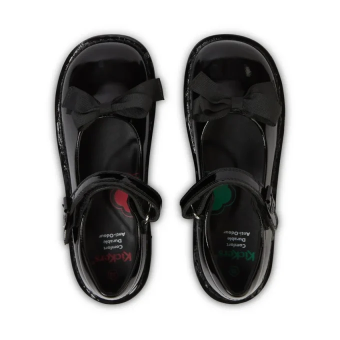 Junior Mädchen Kick MJ Bow Lackleder Schwarz Junior Mädchen Kick MJ Bow Lackleder Schwarz
