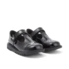 Junior Mädchen Kick T-Bar Bloom Lackleder Schwarz Junior Mädchen Kick T-Bar Bloom Lackleder Schwarz