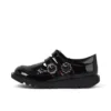 Junior Mädchen Kick T-Bar Meadow Lackleder Schwarz