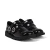 Junior Mädchen Kick T-Bar Meadow Lackleder Schwarz
