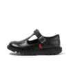 Junior Mädchen Kick T-Bar Vel Leder Schwarz Junior Mädchen Kick T-Bar Vel Leder Schwarz