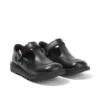 Junior Mädchen Kick T-Bar Vel Leder Schwarz Junior Mädchen Kick T-Bar Vel Leder Schwarz