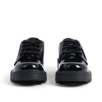 Junior Mädchen Kori Schnürschuh Lackleder Schwarz