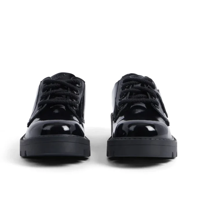 Junior Mädchen Kori Schnürschuh Lackleder Schwarz