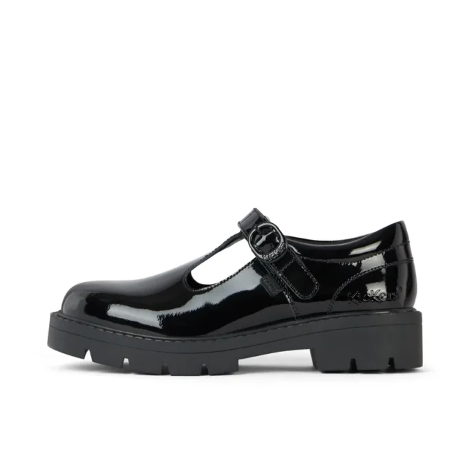 Junior Mädchen Kori T-Bar Lackleder Schwarz Junior Mädchen Kori T-Bar Lackleder Schwarz