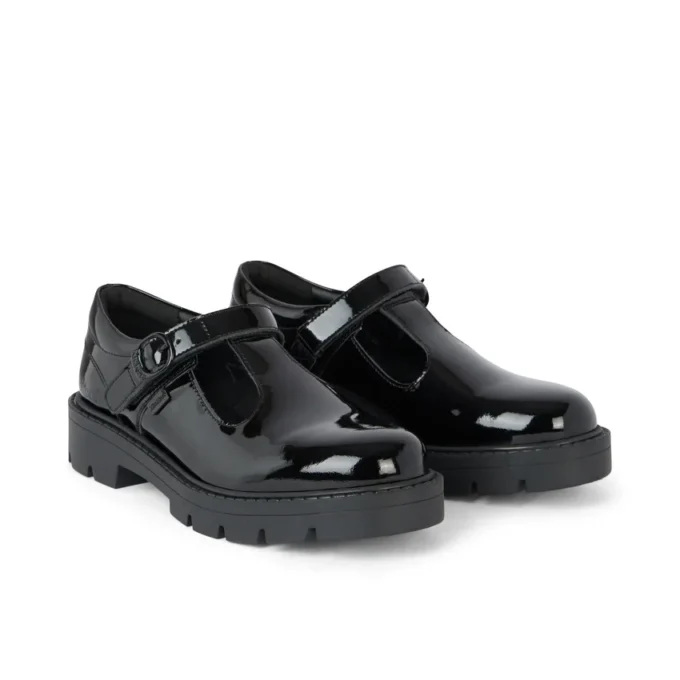 Junior Mädchen Kori T-Bar Lackleder Schwarz Junior Mädchen Kori T-Bar Lackleder Schwarz