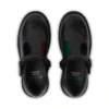 Junior Mädchen Kori T Bar Leder Schwarz Junior Mädchen Kori T Bar Leder Schwarz