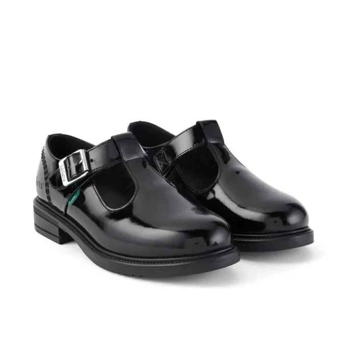 Junior Mädchen Lach T-Bar Lackleder Schwarz Junior Mädchen Lach T-Bar Lackleder Schwarz