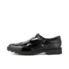 Junior Mädchen Lachly Brogue T-Bar Lackleder Schwarz Junior Mädchen Lachly Brogue T-Bar Lackleder Schwarz