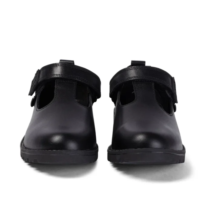 Junior Mädchen Lachly T-Bar Leder Schwarz Junior Mädchen Lachly T-Bar Leder Schwarz