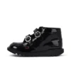 Junior-Mädchen-Stiefel Kick Hi Meadow aus Lackleder, schwarz Junior-Mädchen-Stiefel Kick Hi Meadow aus Lackleder, schwarz
