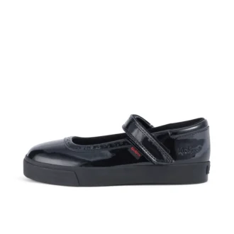 Junior Mädchen Tovni Brogue MJ Lackleder Schwarz