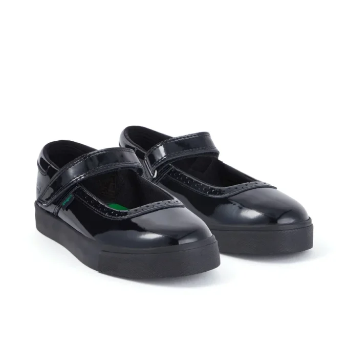 Junior Mädchen Tovni Brogue MJ Lackleder Schwarz Junior Mädchen Tovni Brogue MJ Lackleder Schwarz